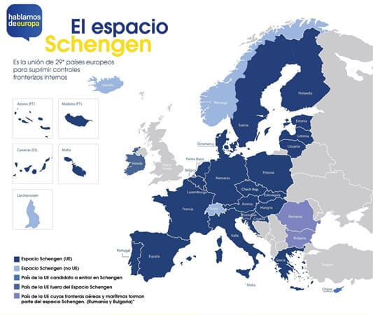 Viajar por Europa con tarjeta de residencia española - 2025